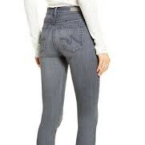 AG Adriano Goldschmeid Gray High Rise The Farrah Skinny Ankle Jeans Size 26